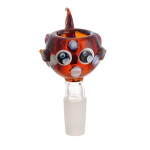 14mm Male Glass Fish Bowl - Amber
