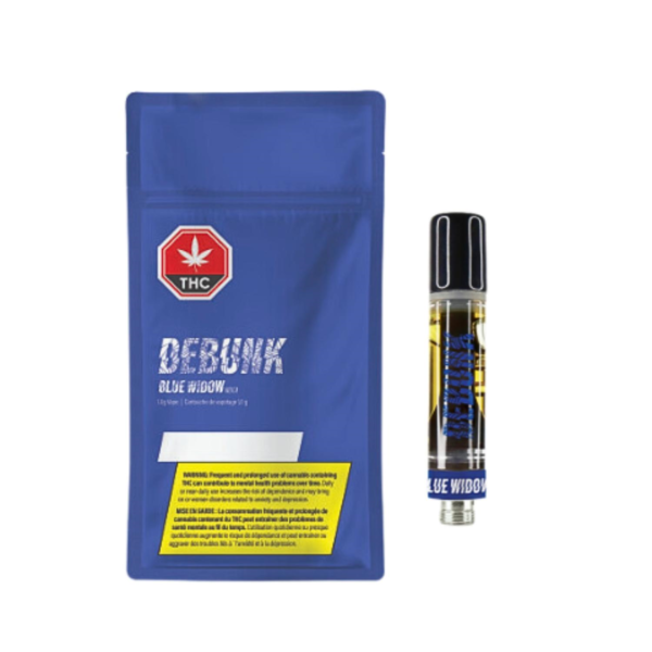 Debunk - Blue Widow Berry Kush 510 Vape Cart 1G - Image 2
