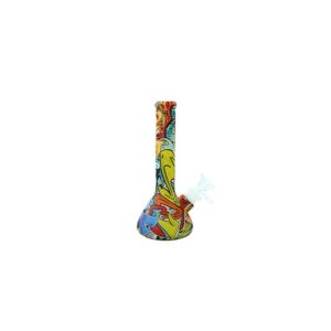 8″ Beaker Silicone Bong – Multi (H4)