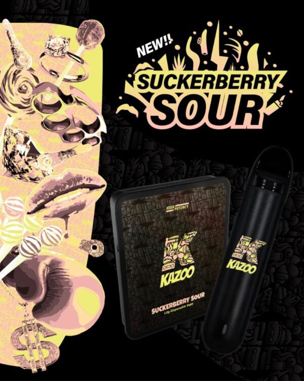 Kazoo - Suckerberry Sour THC Disposable Vape 1G - Image 2