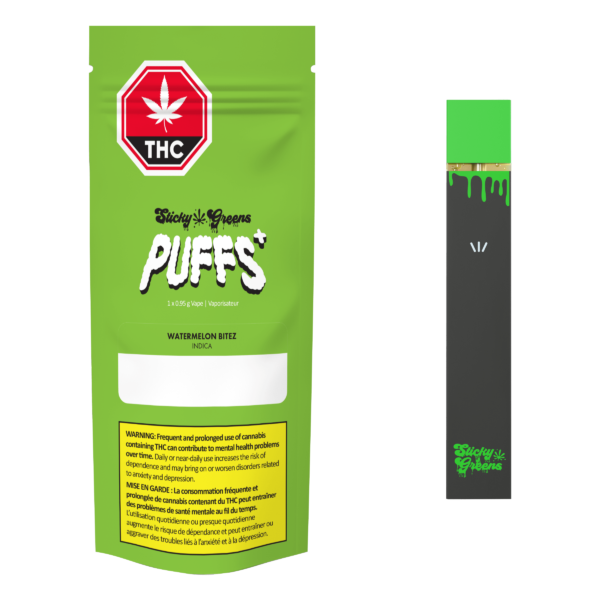 Sticky Greens - Watermelon Bitez THC Disposable Vape 0.95G