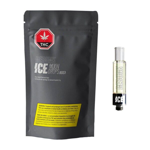 Debunk - Ice Moon Drops Liquid Diamond 510 Vape Cart 1G - Image 2