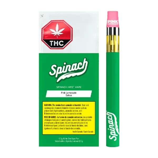 Spinach Hitz - Pink Lemonade THC Disposable Vape 0.5G - Image 2