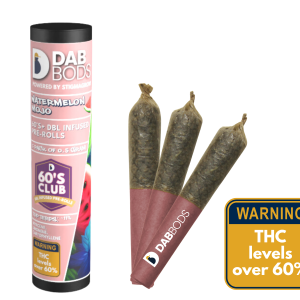 Dab Bods - Watermelon Mojo 60's Double Infused PR3X0.5G