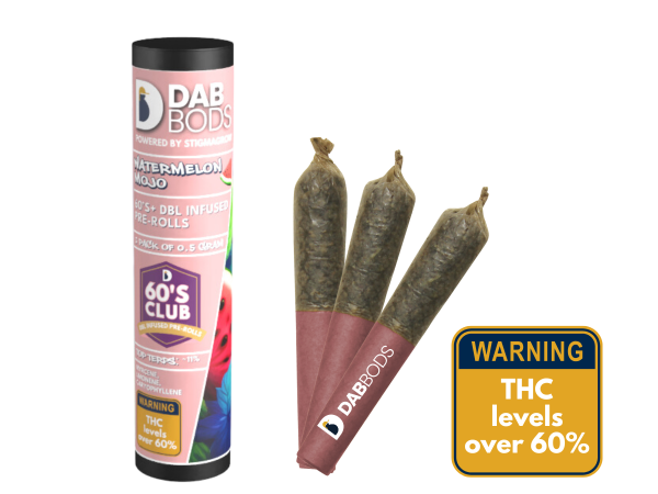 Dab Bods - Watermelon Mojo 60's Double Infused PR3X0.5G