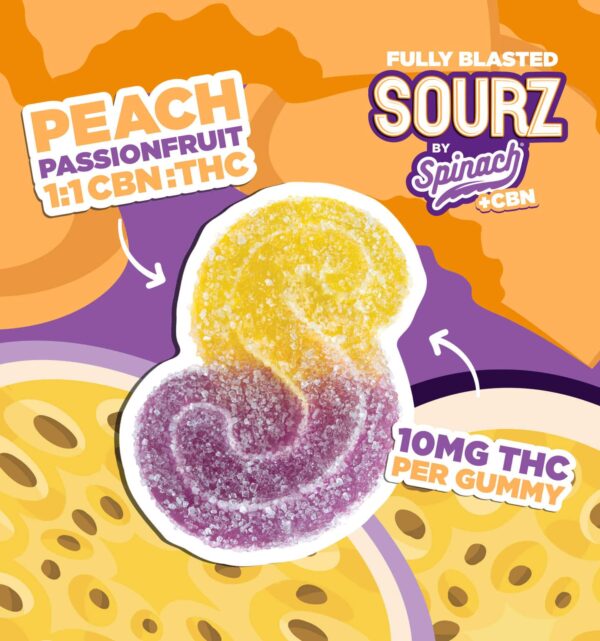 Sourz Spinach - Fully Blasted Peach Passionfruit 1X5G
