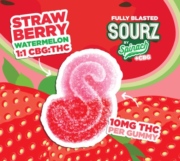 Sourz Spinach - Fully Blasted Strawberry Watermelon 1X5G