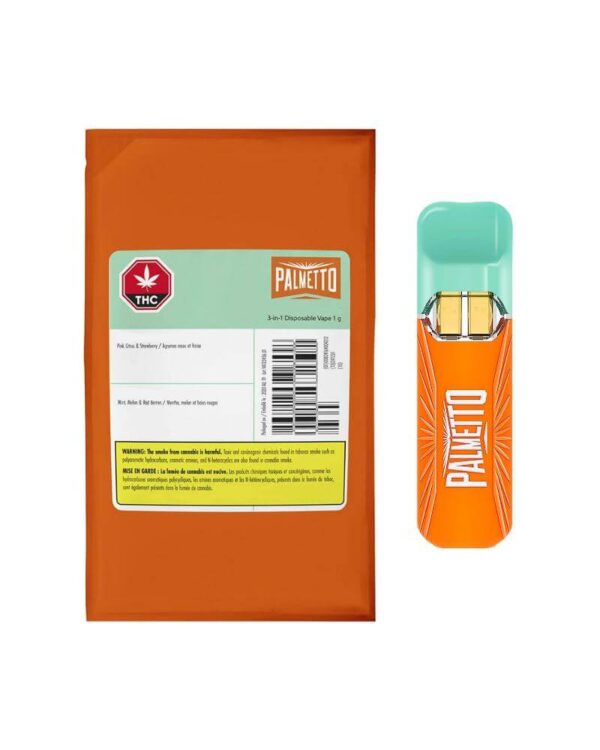 Palmetto - Peach & Lemonade 3 in 1 THC Disposable Vape 1G