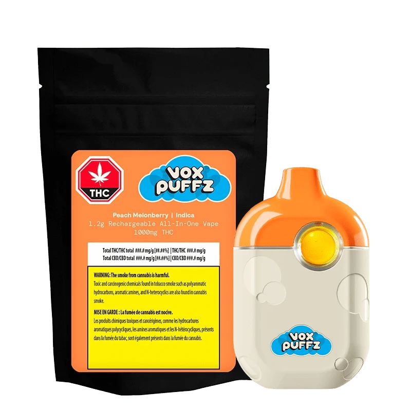 VoxPuffz - Peach Melonberry THC Disposable Vape 1.2G