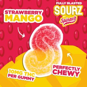 Sourz Spinach - Fully Blasted Strawberry Mango 1X5G