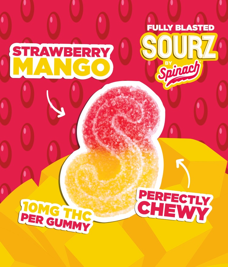 Sourz Spinach - Fully Blasted Strawberry Mango 1X5G