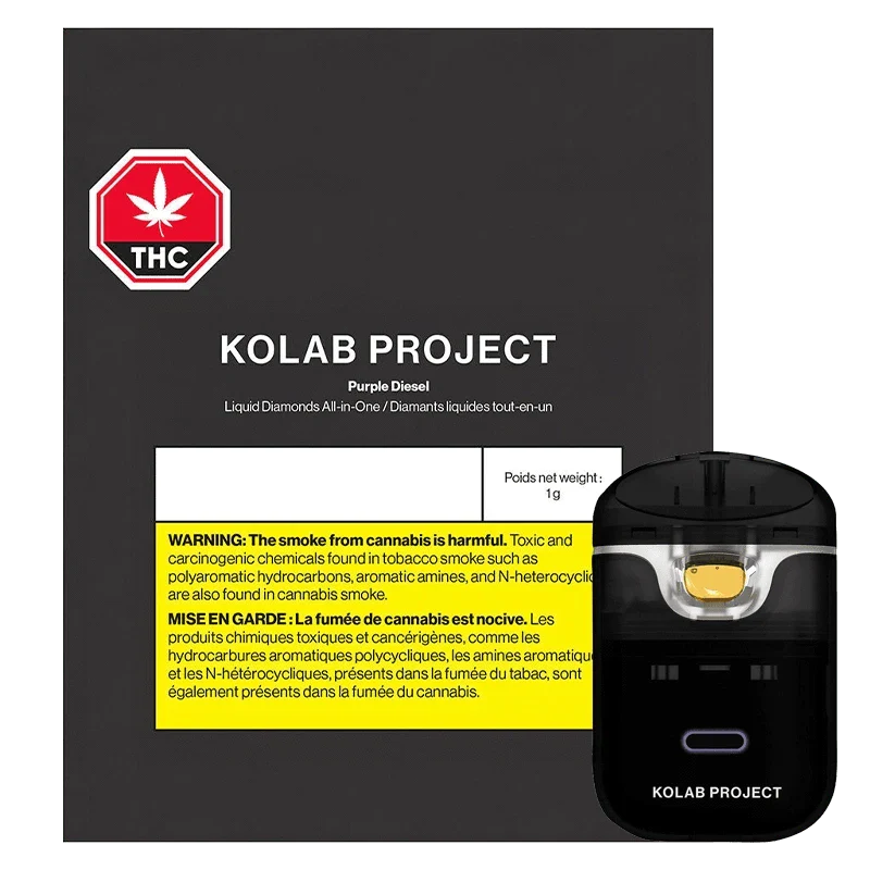 Kolab Project - Purple Diesel Diamonds THC Disposable Vape 1G