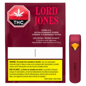Lord Jones - Gorilla Z Live Resin THC Disposable Vape 0.5G