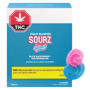 Sourz Spinach - Fully Blasted Raspberry Watermelon 50mg THC