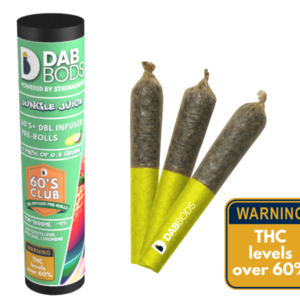 Dab Bods - Jungle Juice 60'S DBL Infused PR3X0.5G