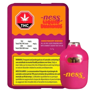 Ness - Iced Peachy Mango Liquid Diamonds THC Disposable Vape 1G