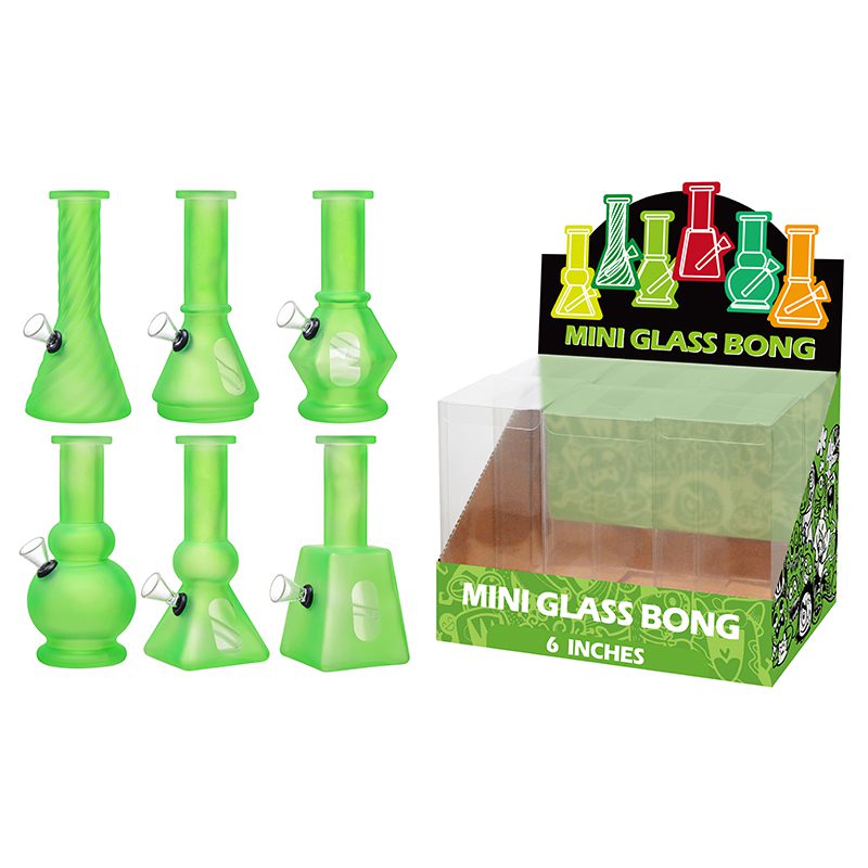 Glass Bong,Assorted Designs Red, Green, White - Image 2