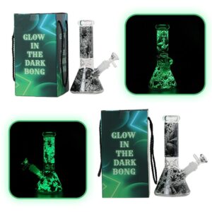 8″Glow In The Dark Glass bong – Assorted (CDGlOW-001-15)