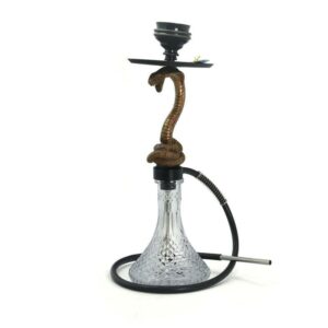 23″ Snake Deign Single Hose Hookah – Black (SMSU-H003-A)
