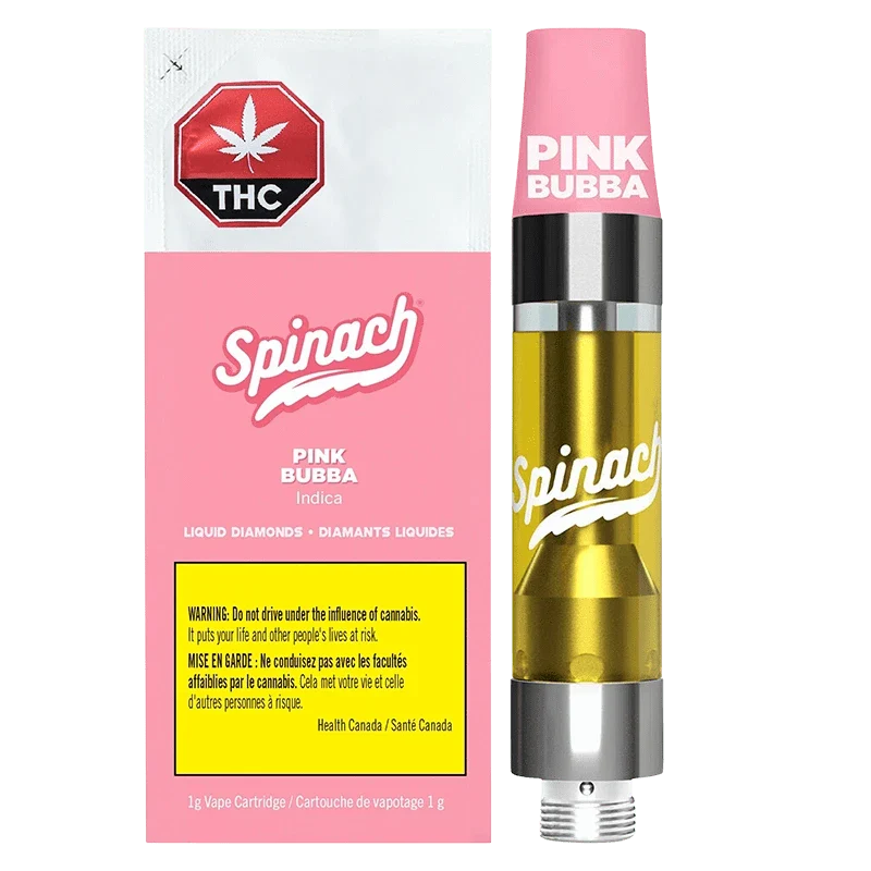 Spinach - Pink Bubba Liquid Diamonds 510 Vape Cart 1G