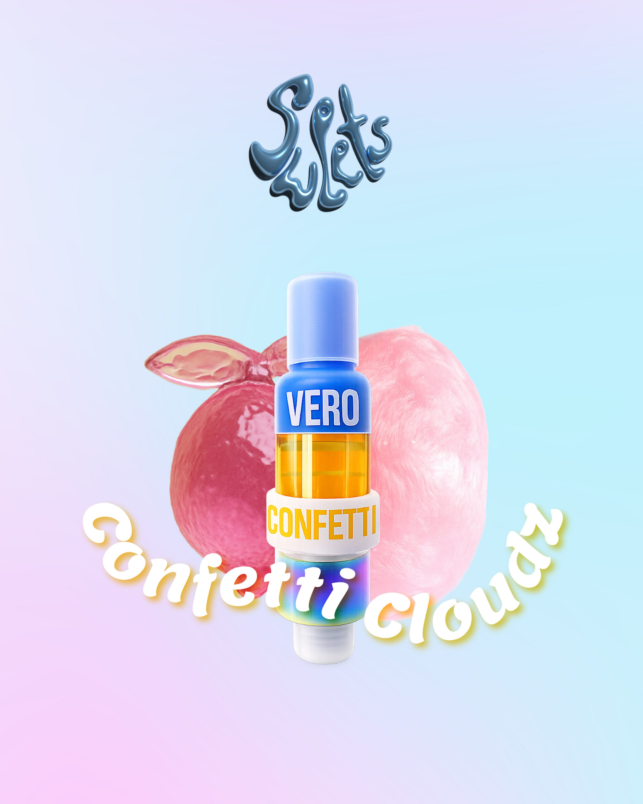 Vero - Confetti Cloudz Liquid Diamonds Postless Vape Cart 1G