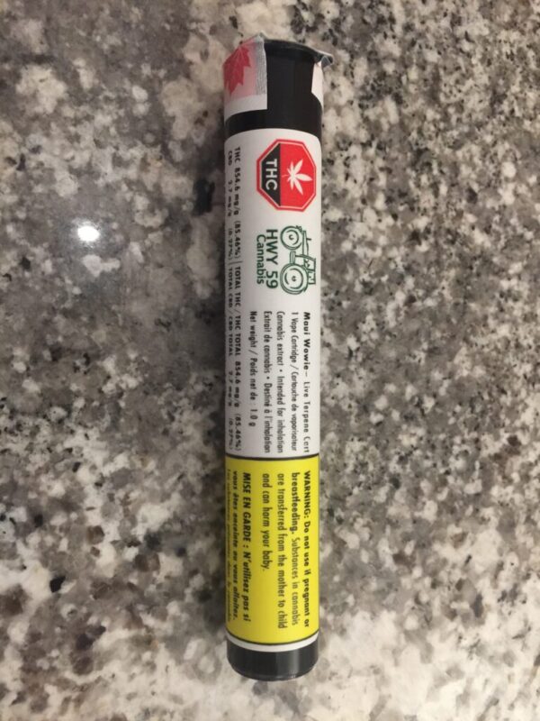 HWY59- MAUI WOWIE - LIVE TERPENE 1g 510 VAPE CART