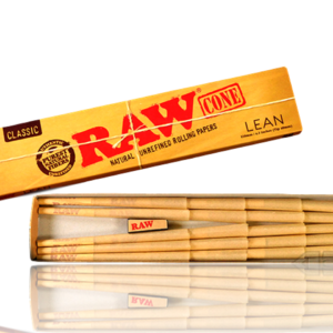 RAW CLASSIC CONE LEAN 20 CONES PACK 110mm/4.3 INCHES (TIP 40mm)