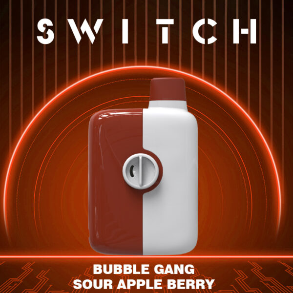 MR FOG SWITCH 5500 PUFFS - BUBBLE GANG SOUR APPLE BERRY (BOLD 50)