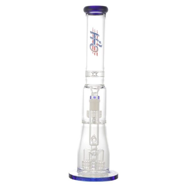H2O BLUE 17.5″ GLASS BONG