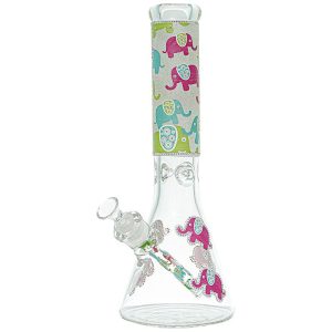LUCKY ELEPHANT 14″ GLASS BONG