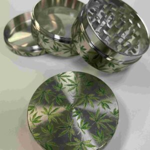 4pc Cannabis Leaf Green Grinder