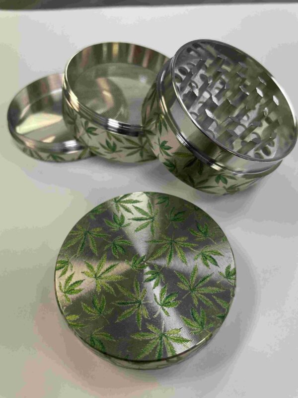 4pc Cannabis Leaf Green Grinder