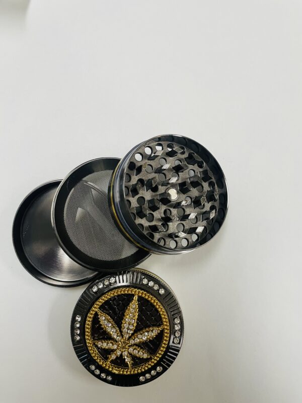4pc Bling Grinder - Leaf