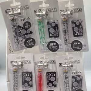 D&K High Quality Glass Smoking Pipe. Glass pipe & Metal bowl FREE gauze.