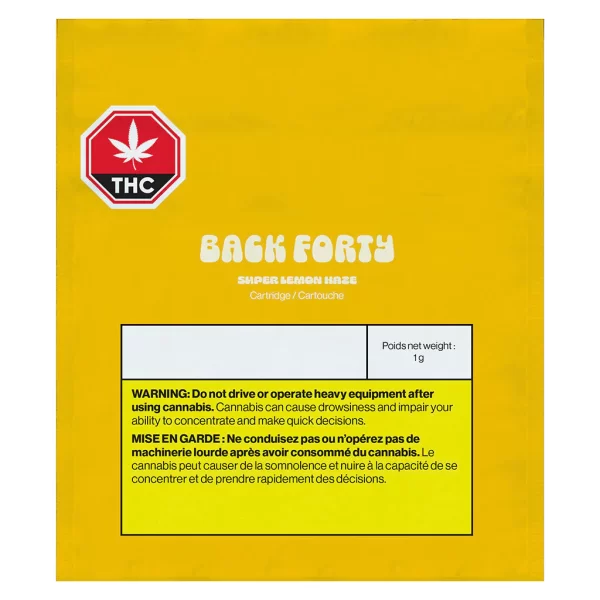 BACK FORTY - SUPER LEMON HAZE 510 VAPE CART 1G SATIVA - Image 2
