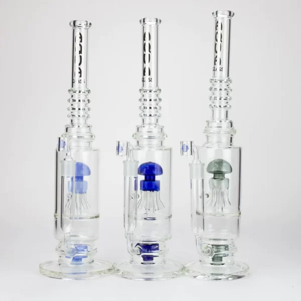 19" AQUA Glass 2-in-1 Octopus percolator glass water bong