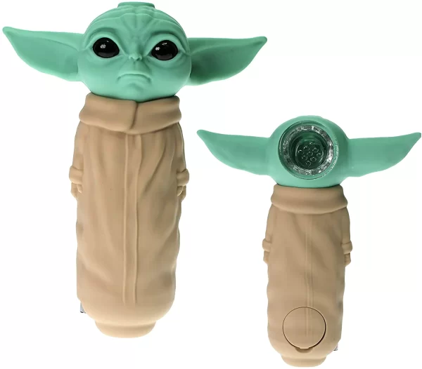 Premium Baby Yoda Silicone Pipe - Image 2