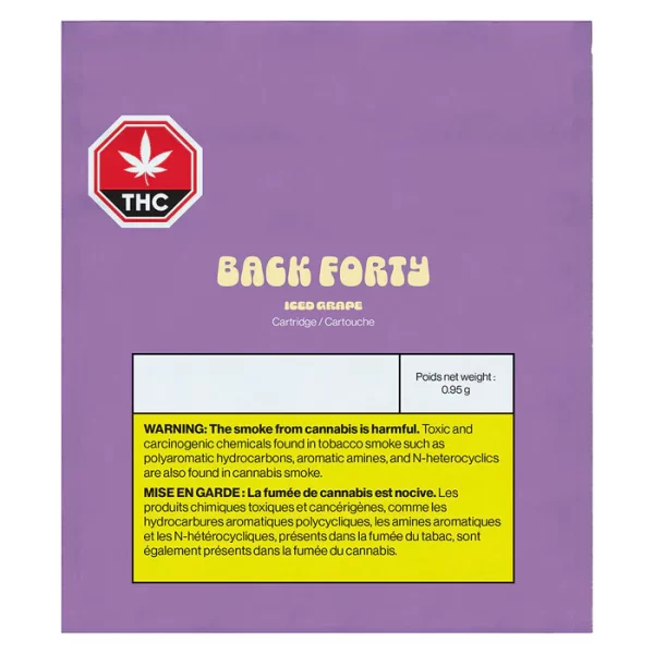 BACK FORTY - ICED GRAPE 510 0.95G VAPE