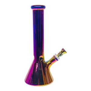 Purple Rainbow Beaker Base Glass Bong