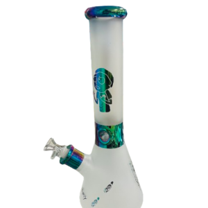 Green Rick and Morty Glass Beaker Bong Rig – with Bowl or Banger