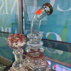 THE HOMING PIGEON - 8" COLORFUL PATTERN TILTED NECK BONG