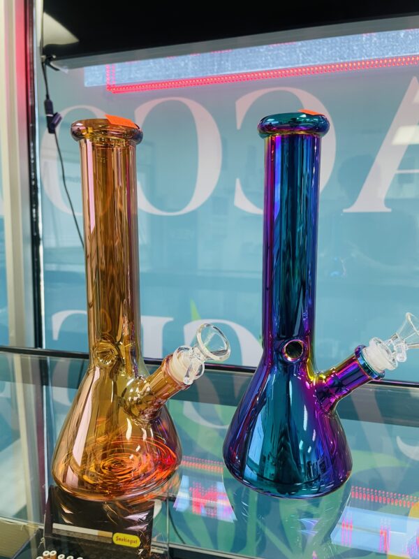 Purple Rainbow Beaker Base Glass Bong - Image 2