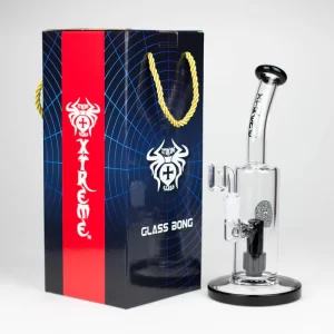 Xtreme 10" Black Dual Functions rig with quartz banger [B3]