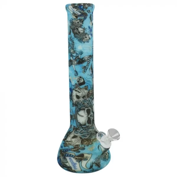 Tricolor Silicone Bong 8″ – (71-Top 13)
