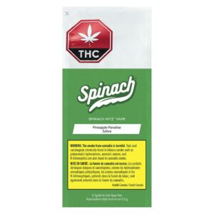 SPINACH	- HITZ PINEAPPLE PARADIZE 0.5G DISPOSABLE VAPE SATIVA