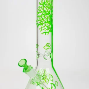 15" Glass Tree Bong with Bowl - Lime Green