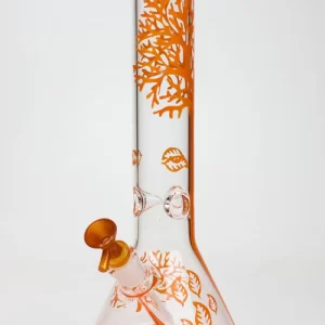 15" Glass Tree Bong with Bowl - Orange