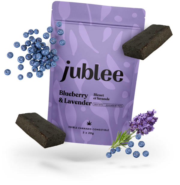 JUBLEE - BLUEBERRY & LAVENDER 2 CANNABIS FRUIT BITES