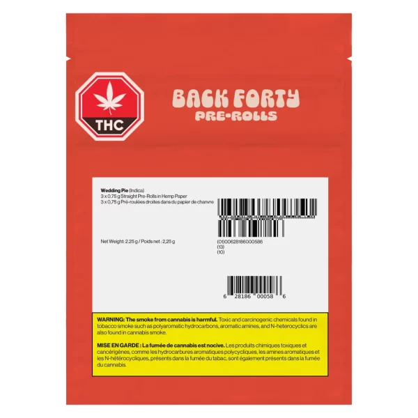 BACK FORTY - WEDDING PIE PR3x0.75G