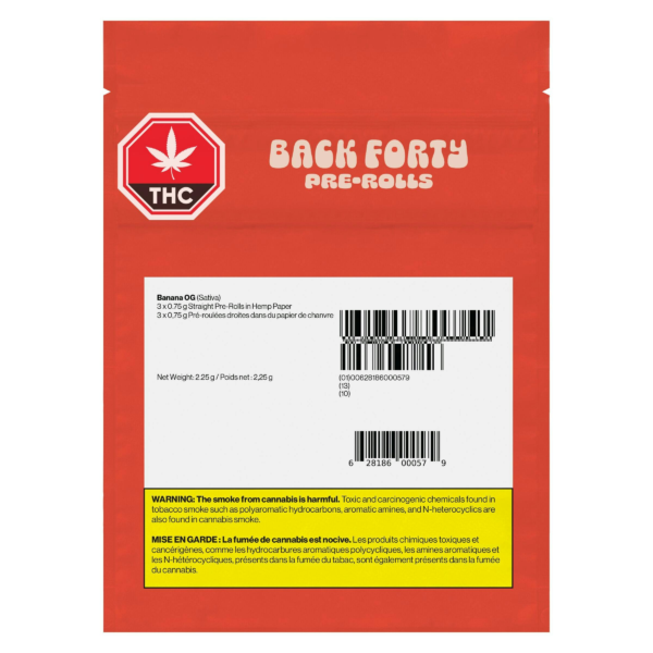 BACK FORTY - BANANA OG PR3X0.75G
